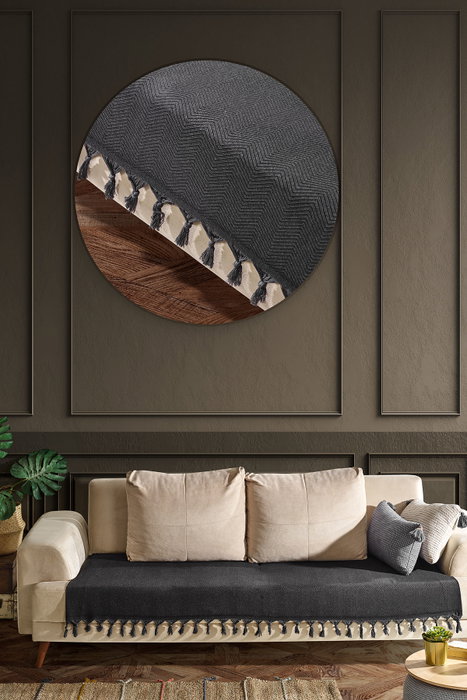 L'essentiel linge de maison Funda de Sofá Asya - Negro 115 x 200 cm